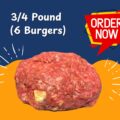3/4 Pound Handmade AAA Lean Burgers – Thick and Juicy Gourmet Patties