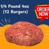 Juicy 1/4 Pound 12 Burgers