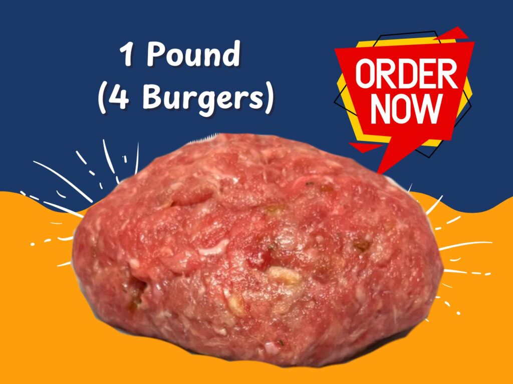 1 Pound Handmade AAA Lean Burgers – Thick and Juicy Gourmet Patties