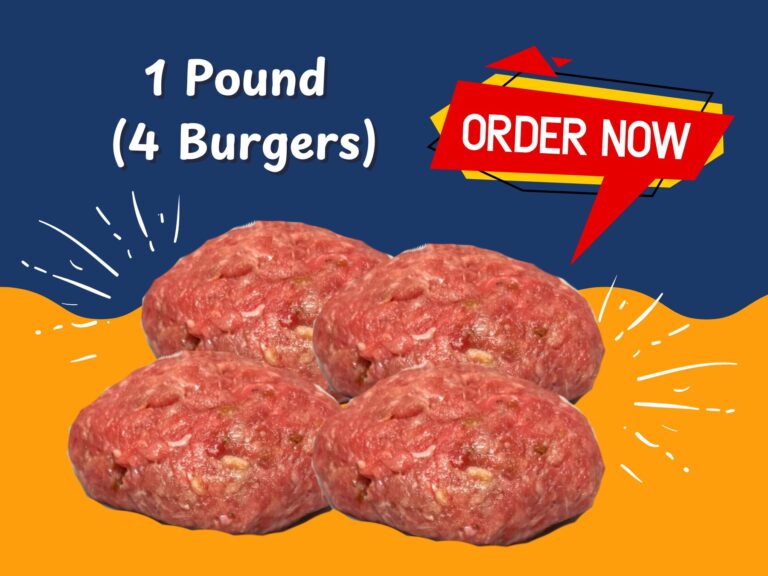1 Pound Handmade AAA Lean Burgers – Thick and Juicy Gourmet Patties